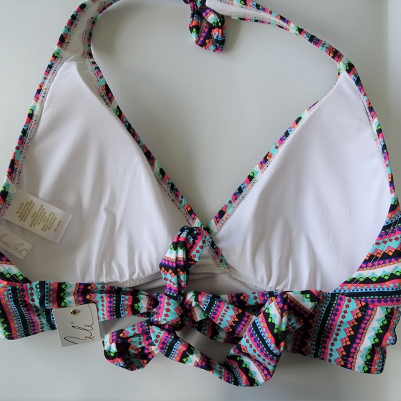 ANNE COLE NWT 2Pc Geo Print Bikini Set - Picture 4 of 4
